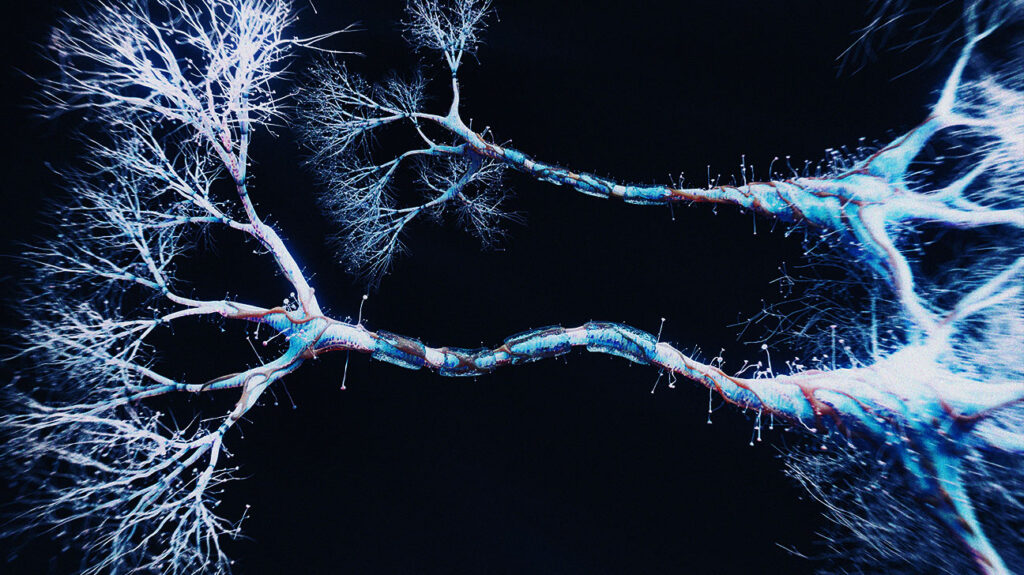 Uma ilustração de neurônios ramificados